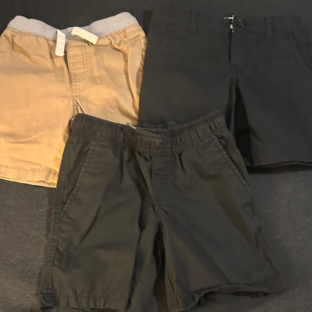 Cat & Jack Boys Pull-On Shorts Trio — Black and Tan